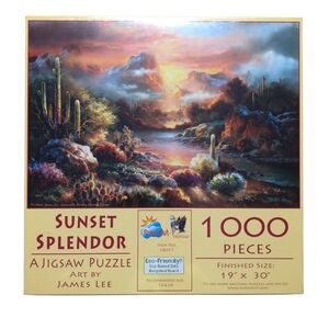 3/$25 New in Box Puzzle‎ 1000 Pieces Sunset Splendor Art by James Lee Sunsout